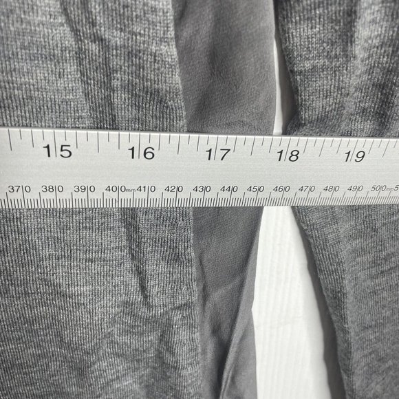 COS Metallic Shift Dress Women’s S Metallic Gray Wool Knit Silk Back Long Sleeve - Picture 5 of 8
